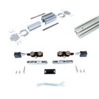 Xperta set 3m rail - alu - Plafond inbouw - Enkele deur - inbouw manual fix