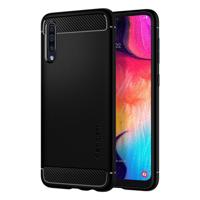 Spigen - Samsung Galaxy A50 Hoesje - Back Case Rugged Armor Zwart