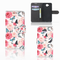 Microsoft Lumia 650 Hoesje Butterfly Roses - thumbnail