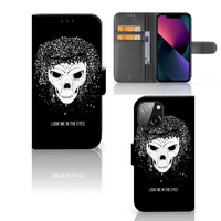 Telefoonhoesje met Naam iPhone 13 Mini Skull Hair