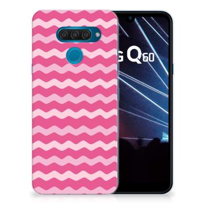 LG Q60 TPU bumper Waves Pink