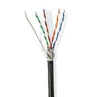 NEDIS Netwerkkabelrol | CAT6 | Solid | S/FTP | CCA | 300 m | Outdoor | Rond | PE | Zwart | Geschenkdoos