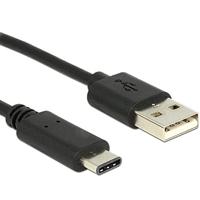 Delock Kabel USB 2.0 Type-A stekker > USB Type-C 2.0 stekker 0,5 m zwart