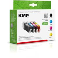 KMP know how in modern printing Multipack voor Canon Pixma IP7250/MG6350/MG7150, C90V compatibel met CLI-551 BK/C/M/Y, zwart, magenta, cyaan, geel, 1520,0050