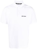 Palm Angels logo-embroidered polo shirt - Blanc