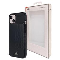 Saii Carbon Fiber iPhone 13 TPU Case - Zwart