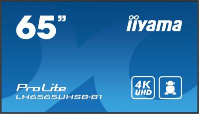 Iiyama ProLite LH6565UHSB-B1 Digital Signage display Energielabel: E (A - G) 163.8 cm (64.5 inch) 3840 x 2160 Pixel 24/7 Anti-burn-in-functie, Media