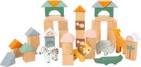 Dieren houten bouwstenen - 50-delige set