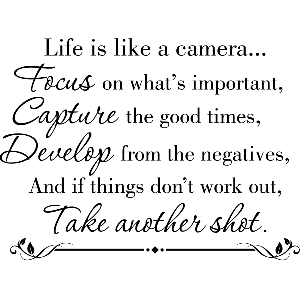 Life is like a camera - Muursticker