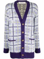 Golden Goose cardigan Journey Collection à carreaux - Violet