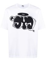 Junya Watanabe MAN t-shirt à imprimé graffiti - Blanc