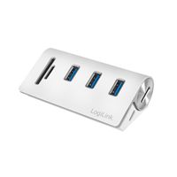 LogiLink CR0045 interface hub USB 3.2 Gen 1 (3.1 Gen 1) Type-A 5000 Mbit/s Zilver - thumbnail