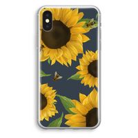 Sunflower and bees: iPhone XS Transparant Hoesje - thumbnail