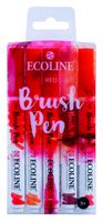 Brushpen Talens Ecoline set-rood blister ÃƒÆ' 5 stuks ass