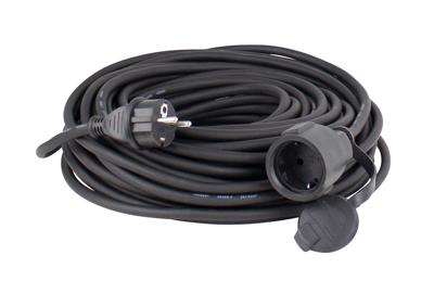 AS Schwabe Rubber extension cable for outdoor use power uitbreiding 25 m 1 AC-uitgang(en) Buiten Zwart