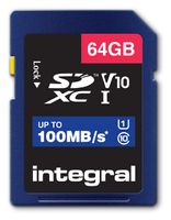 Geheugenkaart Integral SDXC V10 64GB