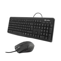 Toetsenbord en muis CoolBox COO-KTR-01U QWERTY Spaans Zwart