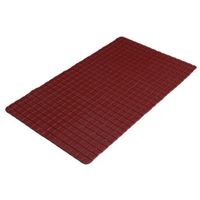 Urban Living Badkamer/douche anti slip mat - rubber - voor op de vloer - donkerrood - 39 x 69 cm   - - thumbnail