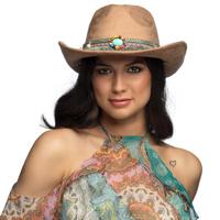 Boland - Cowboyhoed, hoofddeksel, accessoire voor westernkostuums, accessoires voor festivals, carnaval of themafeesten