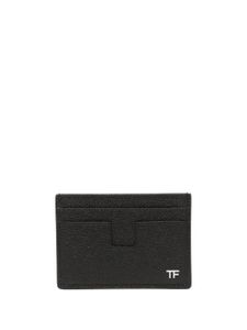 TOM FORD porte-cartes en cuir à plaque logo - Noir