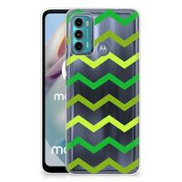 Motorola Moto G60 TPU bumper Zigzag Groen - thumbnail