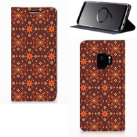 Samsung Galaxy S9 Hoesje met Magneet Batik Brown - thumbnail