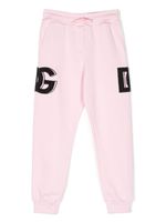 Dolce & Gabbana Kids pantalon de jogging à patch logo - Rose - thumbnail