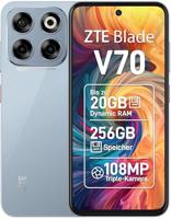 ZTE Smartphone Blade A70 (6,70 inch HD Waterdrop Display, 4G LTE, 8 GB RAM, 256 GB intern geheugen (uitbreidbaar microSDXC tot 1TB), 108 MP hoofdcamera, 16 MP frontcamera, Dual SIM, Android 1, grijs