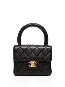 CHANEL Pre-Owned mini sac à main carré à rabat (années 1990-2000) - Noir