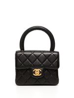 CHANEL Pre-Owned mini sac à main carré à rabat (années 1990-2000) - Noir - thumbnail