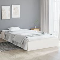 Bedframe massief hout wit 90x200 cm - thumbnail