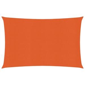 Zonnezeil 160 g/m rechthoekig 4x5 m HDPE oranje