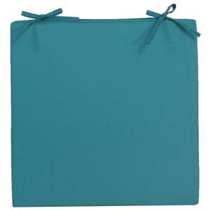 Anna's Collection Stoelkussen - blauw - binnen en buiten - 40 cm   -