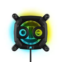 Corsair CX-9010015-WW Hydro X Series XC7 RGB PRO CPU Water Block - Intel LGA 1700, 1200, 115X - AMD-socket AM4 - Vernikkelde koperen koelplaat - Zwart - Meer dan 110 micro-koelvinnen - 16 heldere RGB-leds