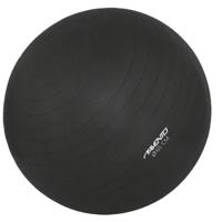 Avento fitnessbal 65 cm PVC zwart 2-delig