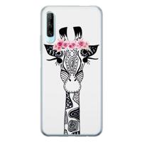 Huawei P Smart Pro siliconen telefoonhoesje - Giraffe