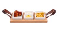 Bowls & Dishes Serveerplank / Tapasplank Streetfood 3-vaks Wit - Medium