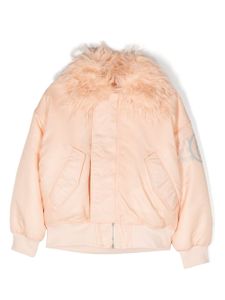 MM6 Maison Margiela Kids doudoune à logo imprimé - Rose