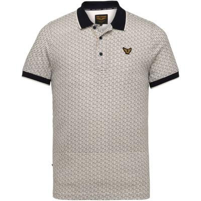 Short sleeve polo pique all over p egret