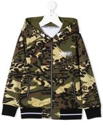 Givenchy Kids hoodie à imprimé camouflage - Vert