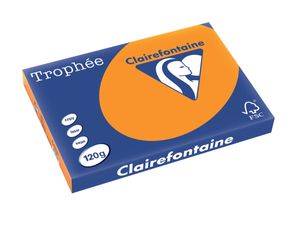 Clairefontaine Trophée Intens, gekleurd papier, A3, 120 g, 250 vel, feloranje