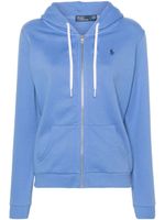 Polo Ralph Lauren hoodie zippé à logo Polo Pony - Bleu - thumbnail