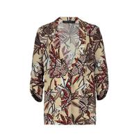 Expresso blazer 212GOEDELE met all over print beige/rood/bruin