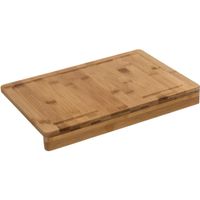 Snijplank met stoprand 45 x 34 cm van bamboe hout