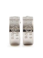 MM6 Maison Margiela boucles d'oreilles Numeric à design gravé - Argent - thumbnail