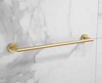 Saniclear Brass handdoekhouder 60cm geborsteld messing mat goud - thumbnail