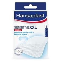 Hansaplast Sensitive XXL wondverband, steriel, latexvrij, 1 verpakking met 5 stuks, 8 x 10 cm