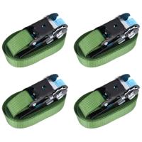 vidaXL Spanbanden 4 st 800 daN 6 m groen