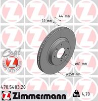 Remschijf COAT Z ZIMMERMANN, Remschijftype: Binnen geventileerd, u.a. für Dacia, Renault, Smart - thumbnail