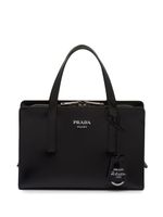 Prada mini sac cabas Re-Edition 1995 en cuir brossé - Noir